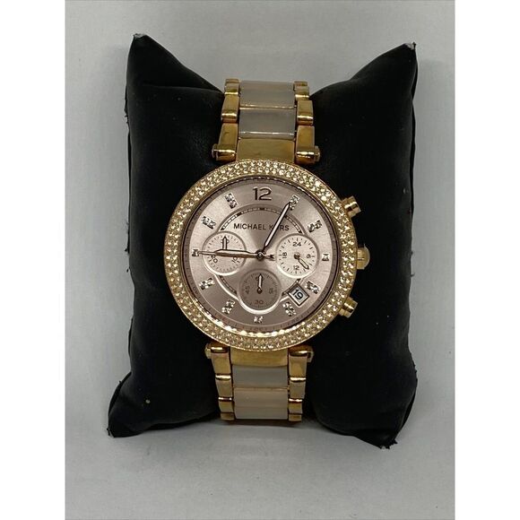 Michael Kors Parker MK5896 Womens Stainless Steel Analog Dial Quartz Watch UC497